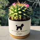Memorial,Pet Lovers,Pet Mom,Pet Dad,Dog Lovers,Dog Mom,Dog Dad,Sad - Memorial Never Forgotten - Personalized Ceramic Plant Pot