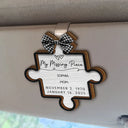 Memorial,Gift For Women,Gift For Men,Family,Sad,Top Market - Memorial Our Missing Piece - Personalized Custom Shaped Car Visor Clip