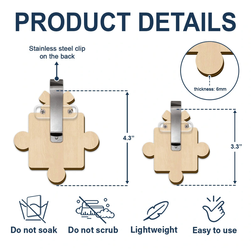 Memorial,Gift For Women,Gift For Men,Family,Sad,Top Market - Memorial Our Missing Piece - Personalized Custom Shaped Car Visor Clip