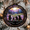 Sad,Memorial,Pet Lovers,Christmas - Memorial Pet Silhouette - Personalized 2-Layered Wooden Ornament