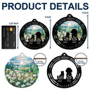 Sad,Memorial,Pet Lovers,Christmas - Memorial Pet Silhouette - Personalized 2-Layered Wooden Ornament