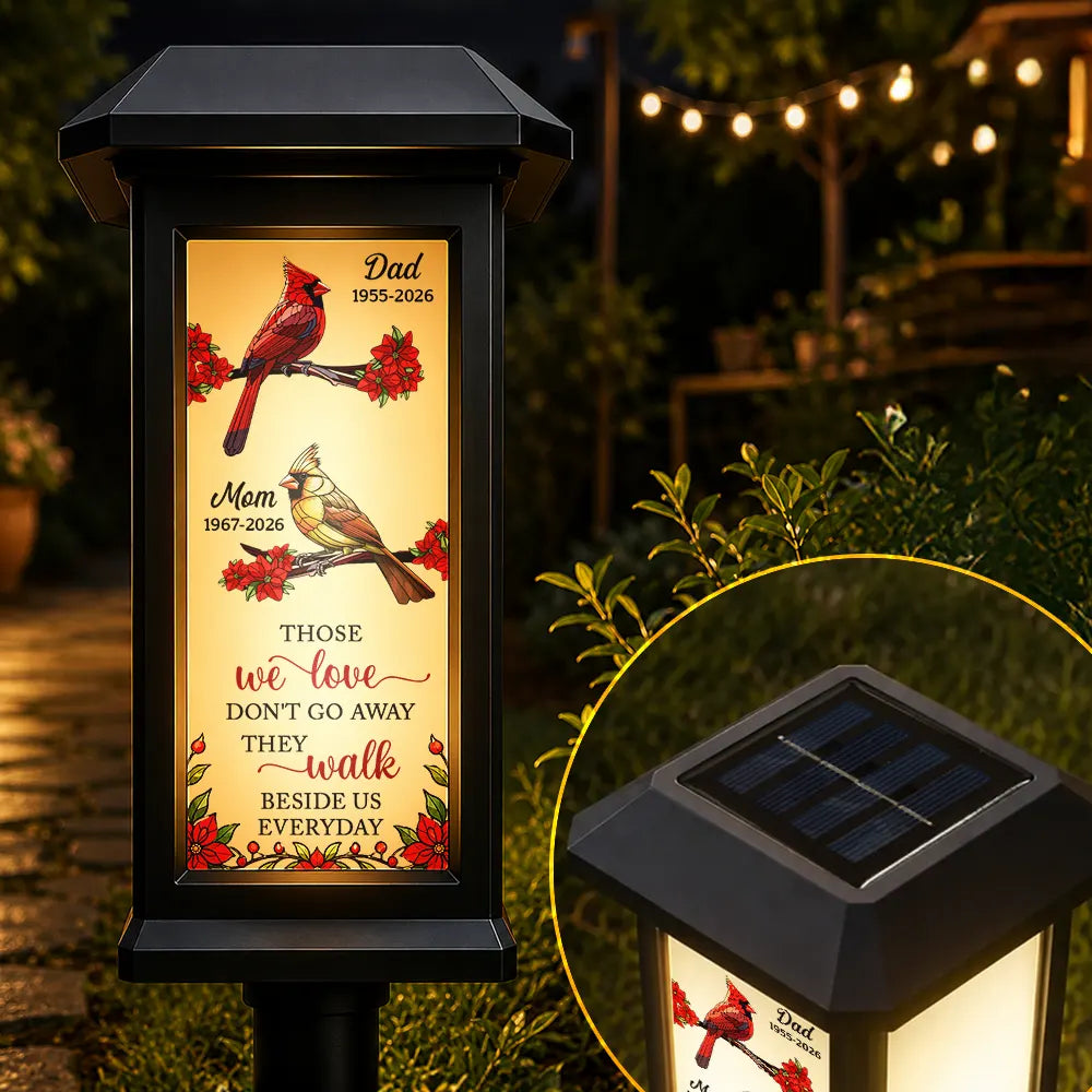 Christmas, Sympathetic, Family, Memorial, Icon - Memorial Those We Love Don't Go Away - Personalized Solar Garden Light