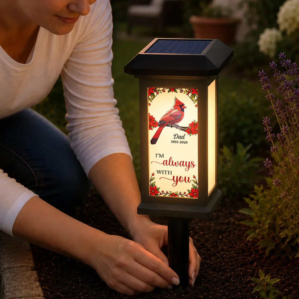Christmas, Sympathetic, Family, Memorial, Icon - Memorial Those We Love Don't Go Away - Personalized Solar Garden Light