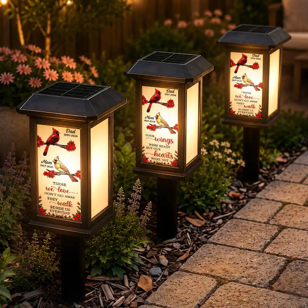 Christmas, Sympathetic, Family, Memorial, Icon - Memorial Those We Love Don't Go Away - Personalized Solar Garden Light