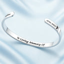 Memorial,Family,Sad - Memorial Your Wings Were Ready - Personalized Bangle Bracelet Cuff