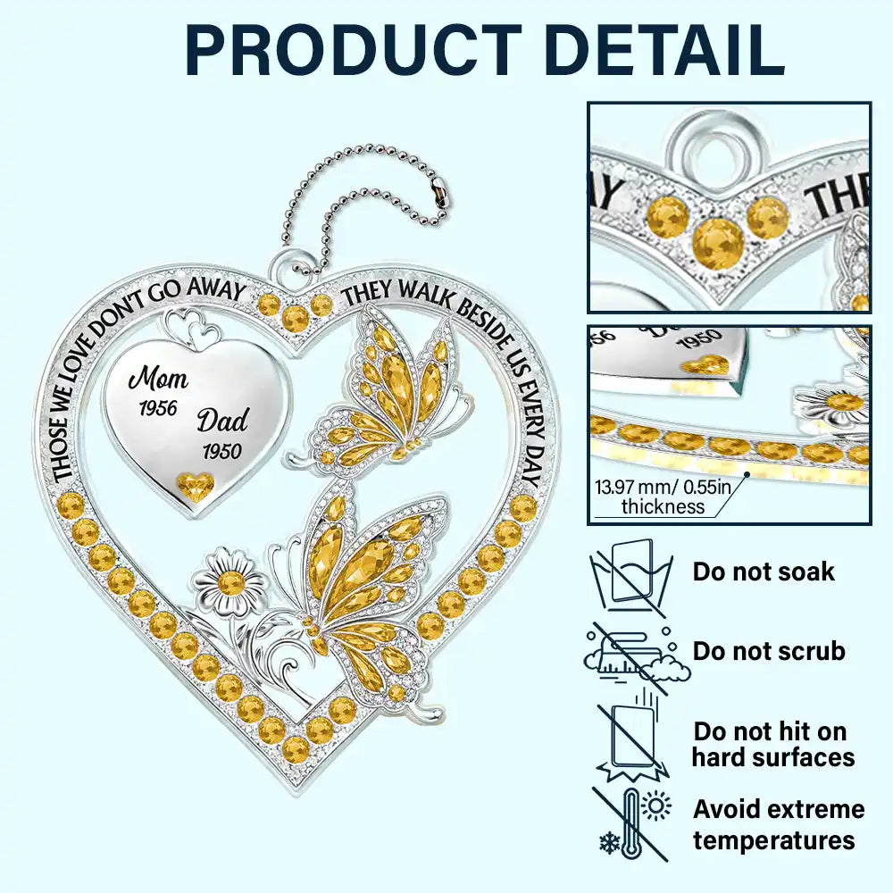 Memorial,Family,Gift For Men,Gift For Women,Sad,Top Market - Memorial Your Wings Were Ready 3D Effect - Personalized Acrylic Car Hanger