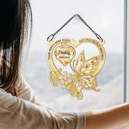 Memorial,Family,Gift For Men,Gift For Women,Sad,Top Market - Memorial Your Wings Were Ready Diamond 3D Effect - Personalized Window Hanging Suncatcher Ornament