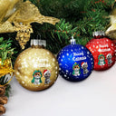 Cat Lovers,Pet Lovers,Happy,Christmas - Meowy Catmas - Personalized Ball Ornament