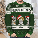 Cat Lovers,Pet Lovers,Christmas,Funny - Meowy Catmas 3D Effect Cat - Personalized Unisex Ugly Sweater