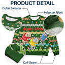 Cat Lovers, Funny - Meowy Catmas 3D Effect Hanging Cat Fun Tinsel - Personalized Unisex Ugly Sweater