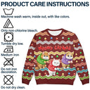 Cat Lovers, Funny - Meowy Catmas 3D Effect Hanging Cat Fun Tinsel - Personalized Unisex Ugly Sweater