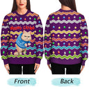 Cat Lovers, Funny - Meowy Catmas 3D Effect Hanging Cat Fun Tinsel - Personalized Unisex Ugly Sweater