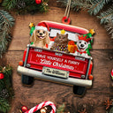 Christmas,Pet Lovers,Happy,Cat Lovers,Dog Lovers - Meowy Catmas Christmas Tree - Personalized Custom Shaped Wooden Ornament