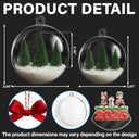 Christmas,Family,Happy - Merry Christmas All Family 3D Effect - Personalized 3D Acrylic Ball Ornament