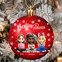 Gift For Bestie, Christmas, Happy - Merry Christmas My Besties - Personalized Ball Ornament