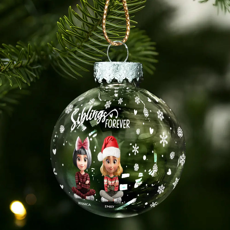 Gift For Bestie, Christmas, Happy - Merry Christmas My Besties - Personalized Ball Ornament