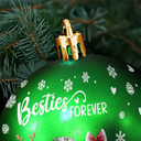 Gift For Bestie, Christmas, Happy - Merry Christmas My Besties - Personalized Ball Ornament