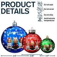 Gift For Bestie, Christmas, Happy - Merry Christmas My Besties - Personalized Ball Ornament
