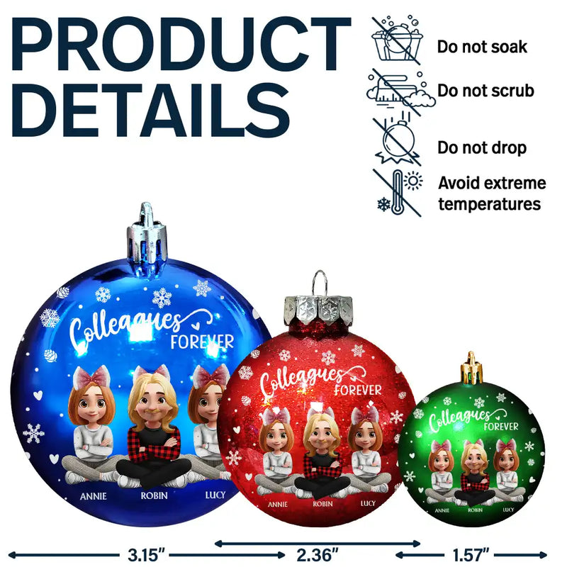 Gift For Bestie, Christmas, Happy - Merry Christmas My Besties - Personalized Ball Ornament