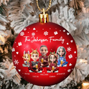 Christmas,Happy,Family - Merry Christmas My Family - Personalized Ball Ornament