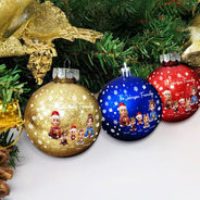 Christmas,Happy,Family - Merry Christmas My Family - Personalized Ball Ornament