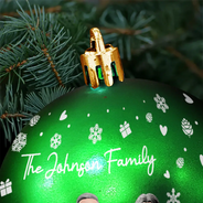 Christmas,Happy,Family - Merry Christmas My Family - Personalized Ball Ornament