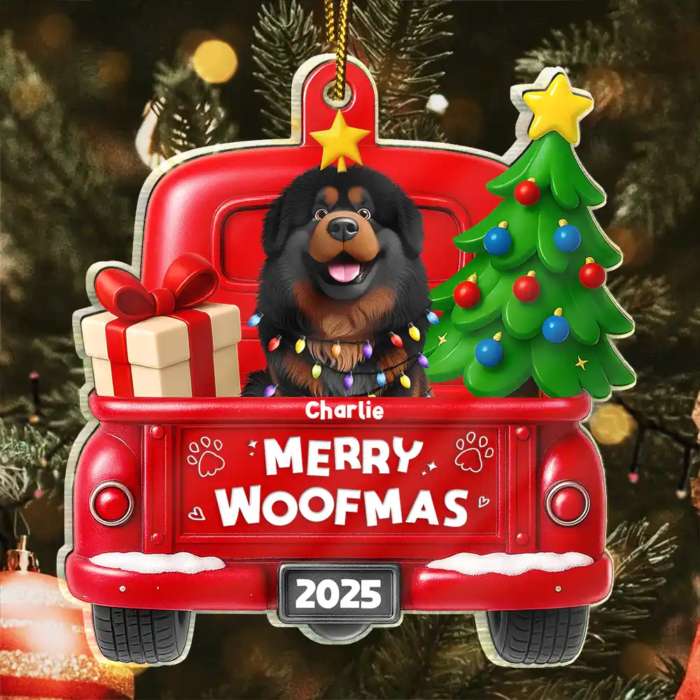 Pet Lovers,Pet Mom,Pet Dad,Dog Lovers,Dog Mom,Dog Dad,Christmas,Happy - Merry Christmas Pet Lovers - Personalized Custom Shaped Acrylic Ornament