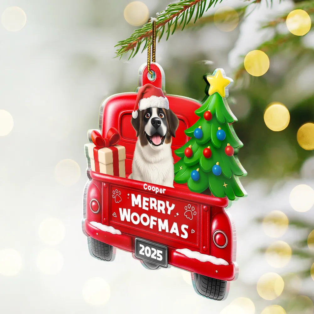 Pet Lovers,Pet Mom,Pet Dad,Dog Lovers,Dog Mom,Dog Dad,Christmas,Happy - Merry Christmas Pet Lovers - Personalized Custom Shaped Acrylic Ornament