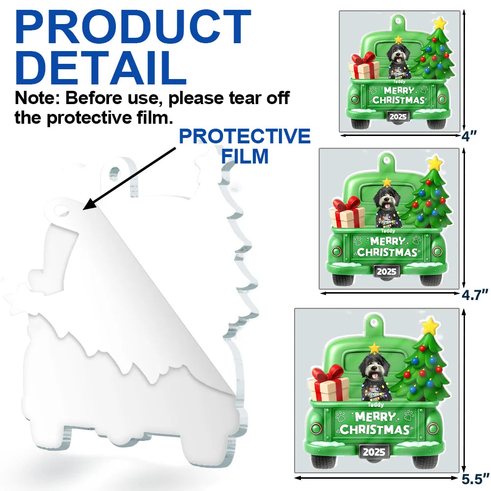 Pet Lovers,Pet Mom,Pet Dad,Dog Lovers,Dog Mom,Dog Dad,Christmas,Happy - Merry Christmas Pet Lovers - Personalized Custom Shaped Acrylic Ornament