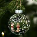 Dog Lovers,Pet Lovers,Happy,Christmas - Merry Woofmas - Personalized Ball Ornament
