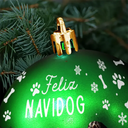 Dog Lovers,Pet Lovers,Happy,Christmas - Merry Woofmas - Personalized Ball Ornament