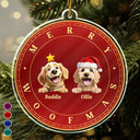 Merry Woofmas 3D Dog Cat - Personalized Custom Shaped Acrylic Ornament