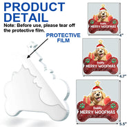 Pet Lovers,Christmas,Funny,Dog Lovers - Merry Woofmas 3D Effect Dog - Personalized Custom Shaped Acrylic Ornament