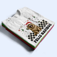 Happy, Dog Lovers, Christmas - Merry Woofmas Retro - Personalized T Shirt