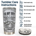 Top Market,Proud,Icon - Metal Effect Hand Punch Watching You Be A Dad - Personalized Tumbler