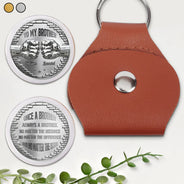 Gift For Brothers,Cousin,Gift For Sibling,Non-Eng,Icon,Proud - Metal Effect Always A Brother - Personalized Leather Pocket Hug