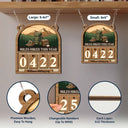 Gift For Yourself, Gift For Women, Gift For Men, Happy - Miles Hiked This Year - Personalized Hanging Tracker Sign