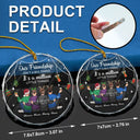Christmas, Gift For Bestie, Happy - Million Little Things Friendship - Personalized Circle Glass Ornament