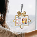 Gift For Couples,Gift For Husband,Gift For Wife,Gift For Boyfriend,Gift For Girlfriend,Love - Missing Pieces To My Heart - Personalized Window Hanging Suncatcher Ornament