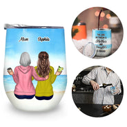 Mother Daughter Forever Linked Together - Gift For Mother, Mom Gift - Personalized Custom Wine Tumbler