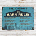 Personalized Farm Barn Rules Customized Classic Metal Signs