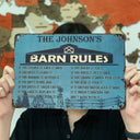 Personalized Farm Barn Rules Customized Classic Metal Signs