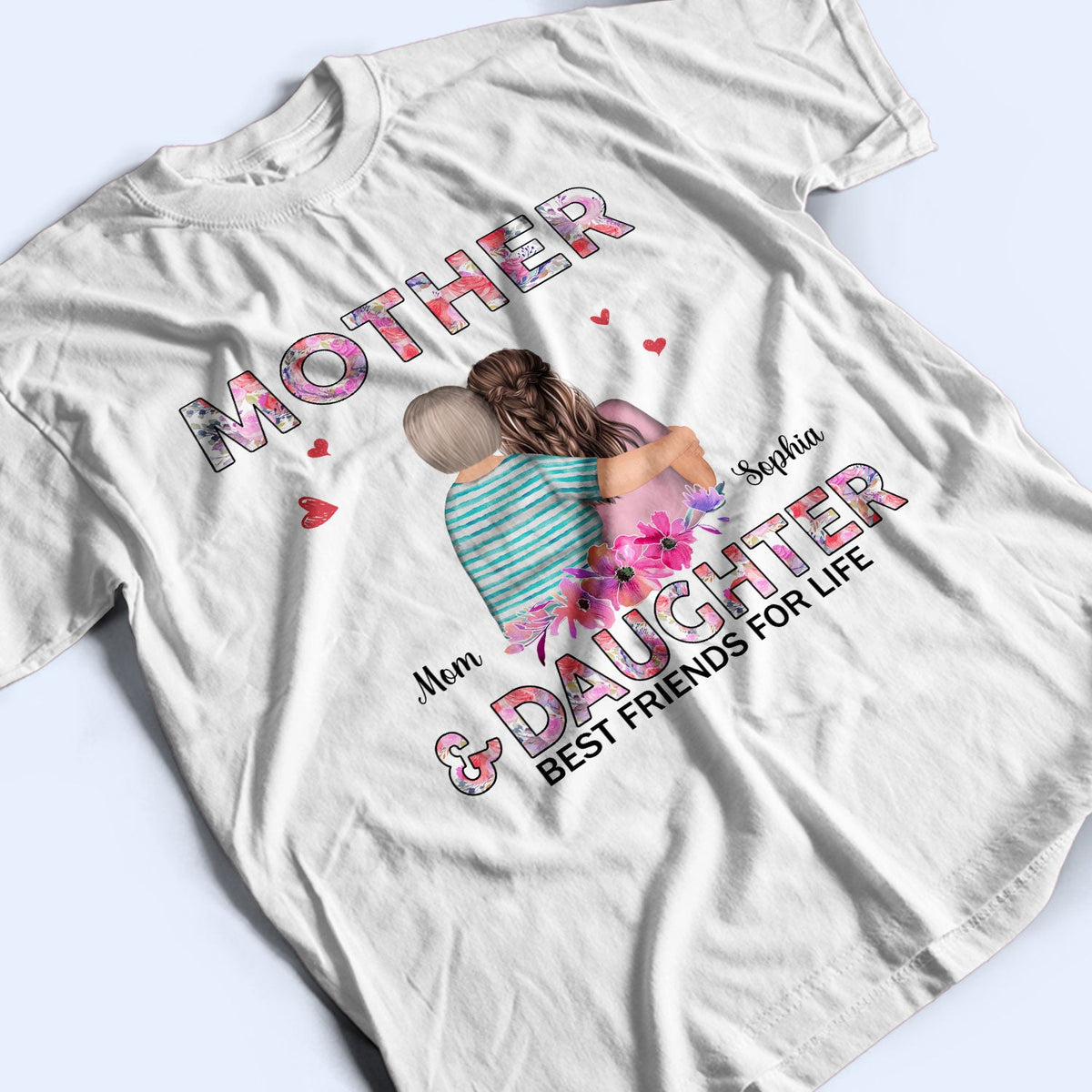 Like Mother Like Daughter Watercolor Style - Birthday, Family Gift For Mom, Women - Personalized Custom T Shirt