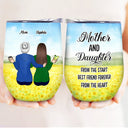 Mother Daughter Forever Linked Together - Gift For Mother, Mom Gift - Personalized Custom Wine Tumbler