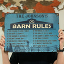 Personalized Farm Barn Rules Customized Classic Metal Signs