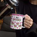 Gift For Mother,Gift For Grandma,Happy - First Mom Now Grandma Heart Icon, 3D Inflated Effect Printed - Personalized White Edge-to-Edge Mug