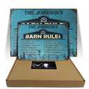 Personalized Farm Barn Rules Customized Classic Metal Signs
