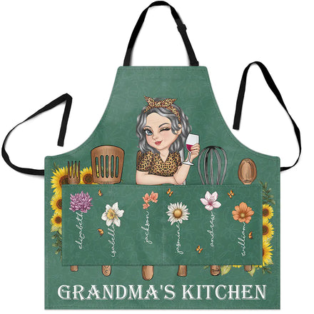 Grandma's Flower Kitchen - Personalized Apron