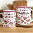 Gift For Mother,Gift For Grandma,Happy - First Mom Now Grandma Heart Icon, 3D Inflated Effect Printed - Personalized White Edge-to-Edge Mug