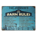 Personalized Farm Barn Rules Customized Classic Metal Signs